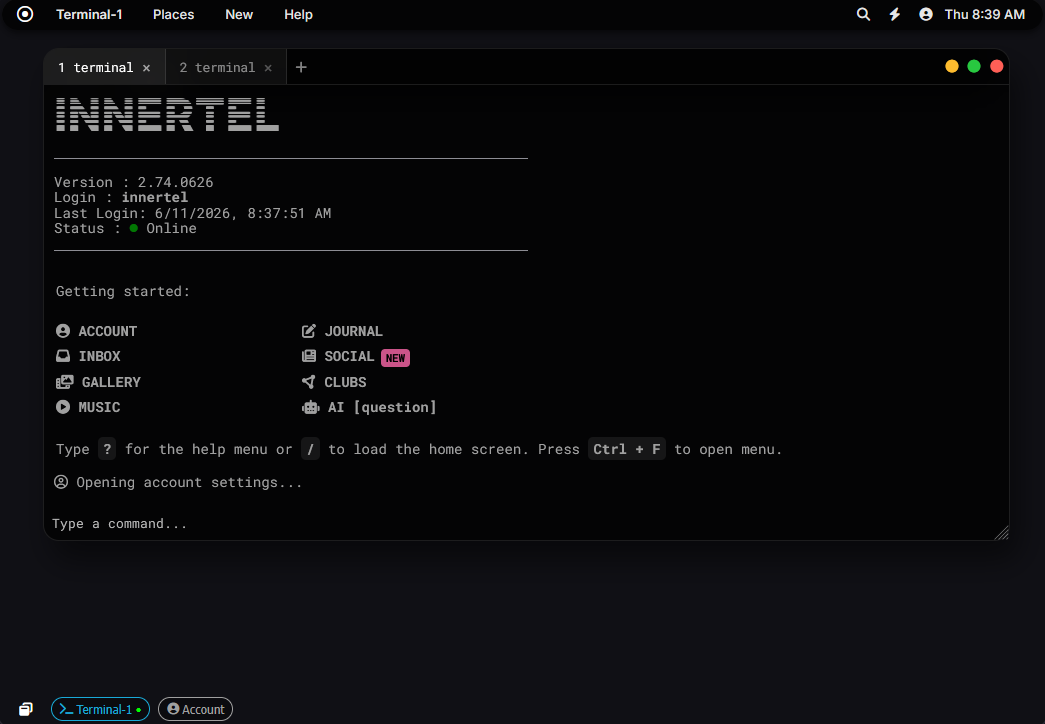INNERTEL Terminal Boot Screen